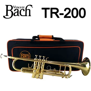 Нов MFC Bb Тръба TR-200 Златен Лак Музикални Инструменти Професионални Тръби Студент В Комплект Калъф Мундщука Аксесоари 1