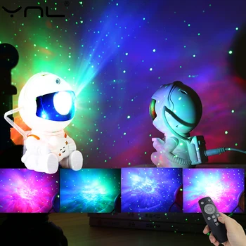 Галактика, Звезда Проектор Звездното Небе Нощно Астронавт RGB лека нощ Начало Декор на Стая Спалня Декоративен Празничен Детски Подарък