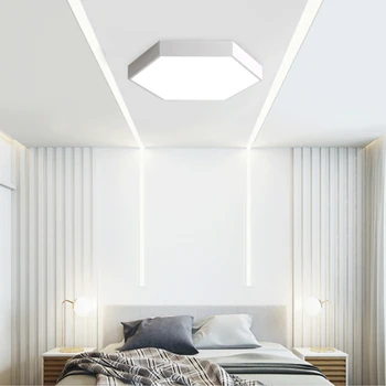 Модерен прост многоугольный led тавана лампа, детска стая, спалня, всекидневна с трапезария и офис кабинет macaron осветление 1