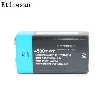 Акумулаторна батерия Etinesan 9V 4500mWh 9v li-polymer bateries 1