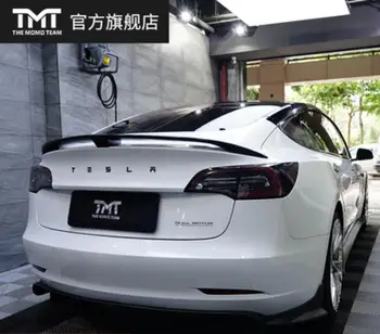Висок клас Суха въглеродни влакна Авто Заден Багажник, Спойлери, Сплитери, Броня, Подходящ За Tesla Model 3 Mini GT 2018-2022 1