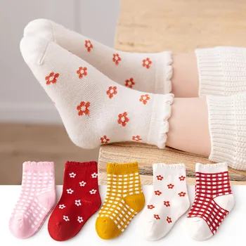 Детски чорапи, нови зимни топли детски чорапи sokken с цветен модел, чорапи за деца, дантелени чорапи за момчета, детски чорапи, Детски зимни Топли чорапи 1