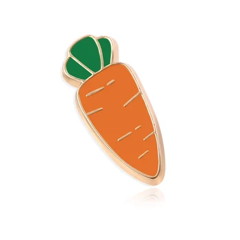 Прекрасен Оранжев Цвят, Моркови Емайл Игли Икони Брошка 1