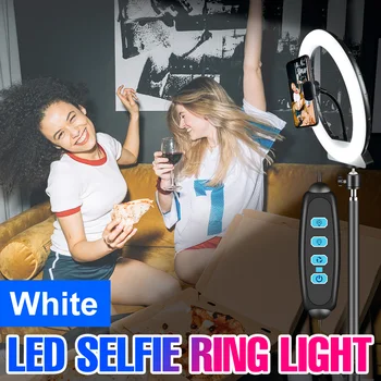 Околовръстен Лампа Led Dimmable Selfie Ringlight Грим Излъчването На Живо Заполняющий Светлина Фотографско Студио Селфи Лампа Професионален Светлина За Снимки 1