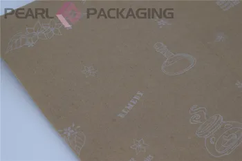 Изработена по поръчка на хартия Kraft Браун печат за опаковки подарък опаковка декоративна обшивка 1