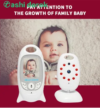 Безжична детски монитор LCD-инфрачервено нощно виждане 2 пъти предизвикателство 8 lullaby температурен монитор видео бавачка радио детска помещение бебе 1
