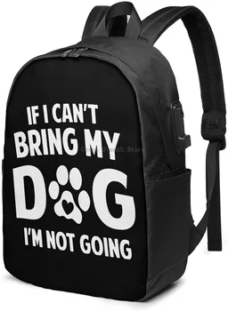 Ако не мога да взема със Себе си Кучето Usb Раница За Носене на открито 17-инчов Раница за лаптоп, за бизнес Пътуване 1