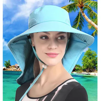 Момиче Дама Козирка Риболов Шапка Открит 99.9% UV Блок за Защита От Слънцето Водоустойчив Рибар Шапки Плаж, Почивка, Пътуване плувни шапки 1