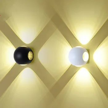 LED монтиран на стената лампа, стенни лампи нагоре надолу Сферични, с монтиран на стената лампа за спалня/, коридор/дневна/Кабинет/Стълби/Фоайе 1