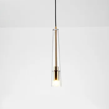 Скандинавски модерен минималистичен одноголовочный стъклен творчески кът лампа smallpendant light нощна лампа за спални, кабинет, бар-часова, лампа 1