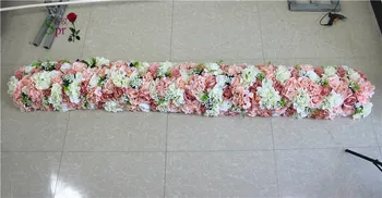 SPR Високо качество на 2 м/лот сватбата цвете стенни сцена или фон декоративна търговия на едро с изкуствени цветя, маса централно място 2