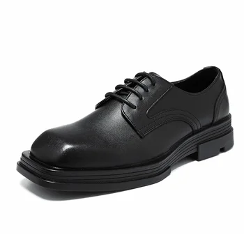 Оксфордские обувки Модерен Мъжки Кожени Вечерни Модела Обувки Мъжки Удобен Офис Обувки За Сватбени партита 2