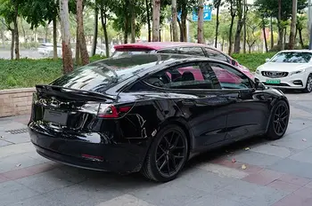 Висок клас Суха въглеродни влакна Авто Заден Багажник, Спойлери, Сплитери, Броня, Подходящ За Tesla Model 3 Mini GT 2018-2022 2