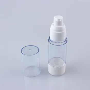 контейнери косметик бутилки помпа спрей 30ml бяла пластмаса, бутилка с кръгла форма, PP 30мл е безвоздушная за козметика 2