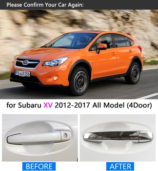 за Subaru XV 2012-2017 Луксозна Хромирана дръжка, Накладки, Комплект 2013 2014 2015 2016, Аксесоари, Без Ръжда, Етикети, Автомобилен Стайлинг 2