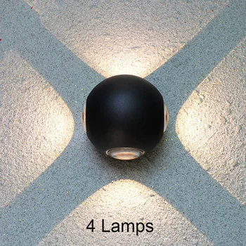 LED монтиран на стената лампа, стенни лампи нагоре надолу Сферични, с монтиран на стената лампа за спалня/, коридор/дневна/Кабинет/Стълби/Фоайе 2