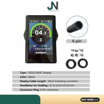 Tongsheng 850C LCD дисплей и скоба с 6-пинов водоустойчив конектор за електрически велосипед TSDZ2 Mid Drive Мотор 2