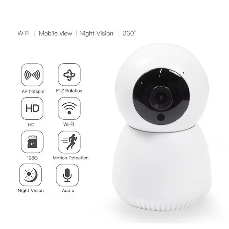 2022 Мини-Камера, WIFI Камера 720P Ip Камера за Нощно Виждане Защита на Сигурността на Умен Дом Камера за Видеонаблюдение Автоматично Проследяване Изображение 1