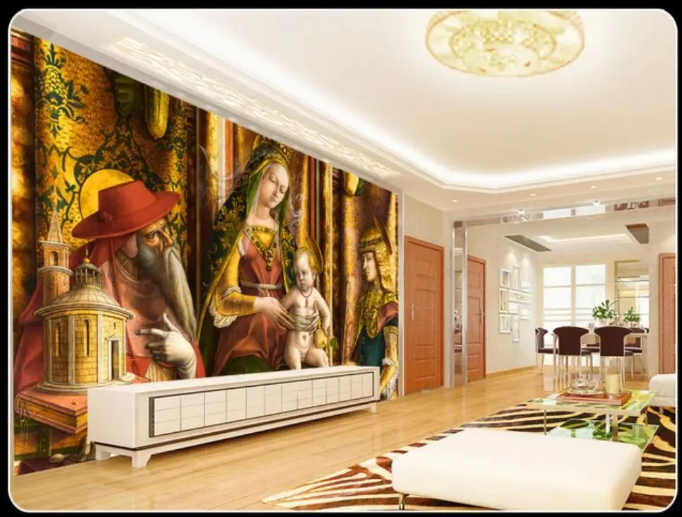 Висококачествена фотография на поръчка всякакви размери 3d тапети в европейски стил двореца на кралицата и принц живопис с маслени бои 3d стенописи тапети Изображение 1