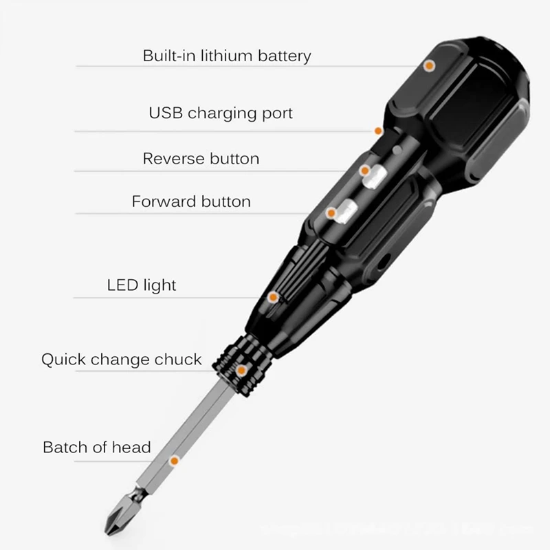 Горната електрическа безжична Отвертки, Безжична Автоматична Отвертка, 3,6 В с led подсветка, корона 6,35 mm, технология на сензора верига Изображение 1