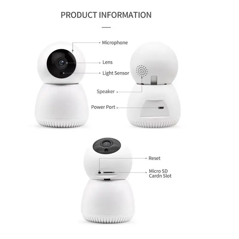 2022 Мини-Камера, WIFI Камера 720P Ip Камера за Нощно Виждане Защита на Сигурността на Умен Дом Камера за Видеонаблюдение Автоматично Проследяване Изображение 2