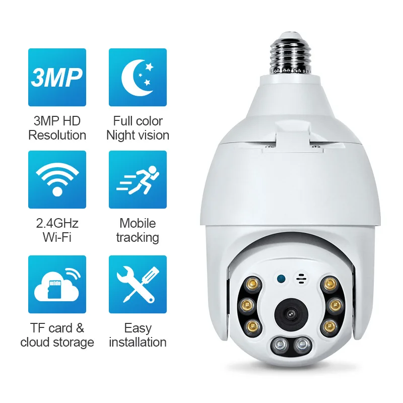 WiFi Камера за видеонаблюдение Пълноцветен HD 3MP Безжична Камера За помещения за Нощно Виждане Аудио С Откриване на Движение Baby Monito Изображение 2