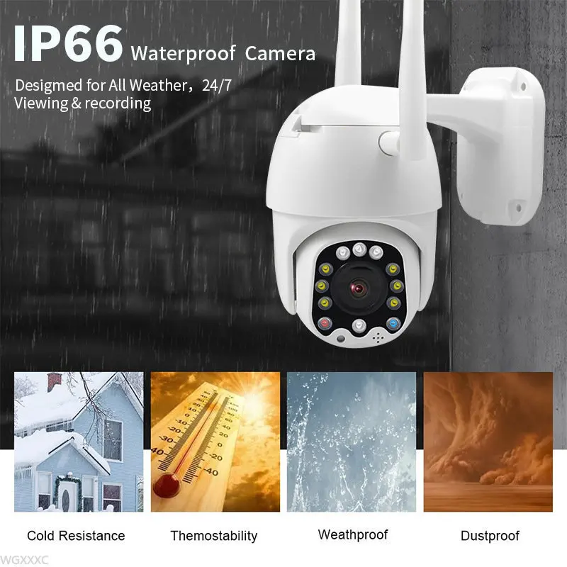1080P PTZ wifi IP Камера Външна CamHi Двустранен Аудио Безжична Wifi Камера за Сигурност IR Мрежа 2MP ВИДЕОНАБЛЮДЕНИЕ Външна Камера за Наблюдение Изображение 3