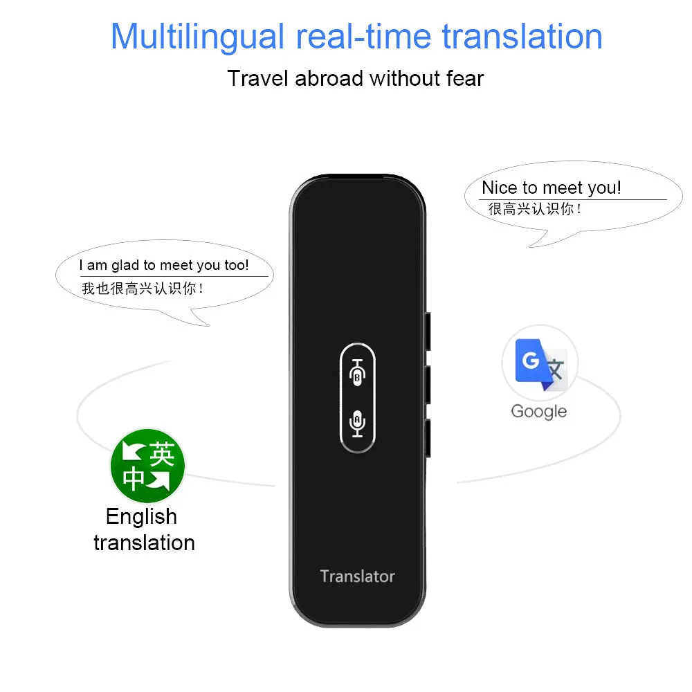 G6X Интелигентен Преводач 72 Език Умен преводач Преводач на Езика на Отдалечен Глас Преводач за IOS Android Смартфон Изображение 3