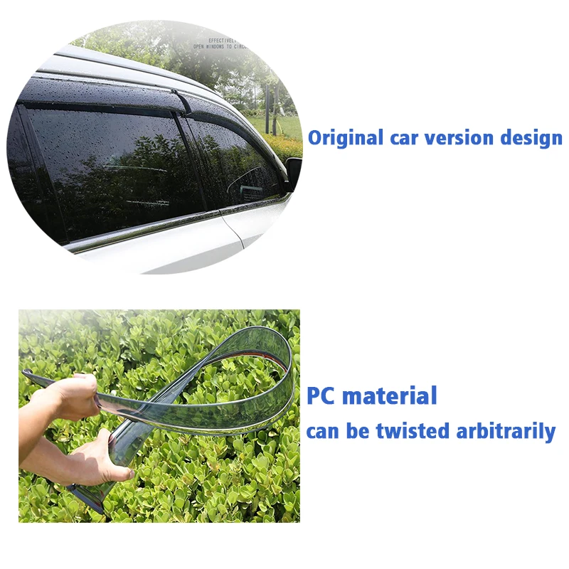 ЗА Subaru Forester 2009-2012 Прозорец Очила за Защита От Дъжд на Прозореца Дъждобран Дефлектор Тента Щит Вентилационна Защита Тента Капак Завърши Изображение 3
