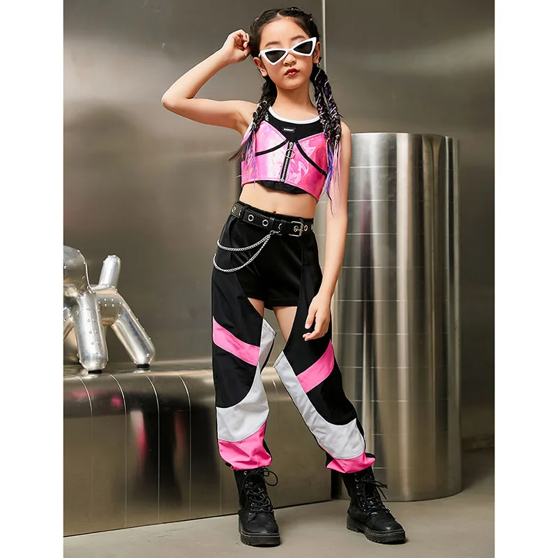 Модерен костюм за изяви за момичета, Комплект за джаз Танци, Улични танци, Модерни Дрехи, 1 юни, Бебешки Дрехи за модно шоу в стил хип-хоп Изображение 3