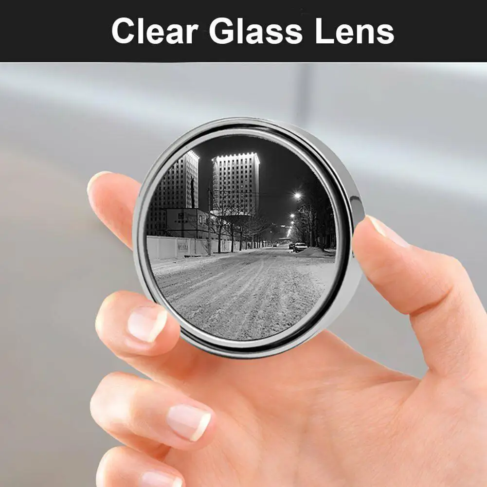 2 Предмета, Въртящо се На 360 градуса Кръгло Огледало За Слепи Зони, Аксесоари за Автомобилно Огледало за Обратно виждане, Голямо Огледало За Вътрешен Външен Изображение 5