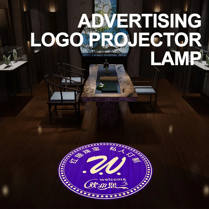 Нов Модел 50 Вата На Поръчка HD Рекламен Знак за Сигурност Вграден Лого Gobo Проектор Светлина се Върти Статична Led Поставяне Проекционная Лампа Изображение 5