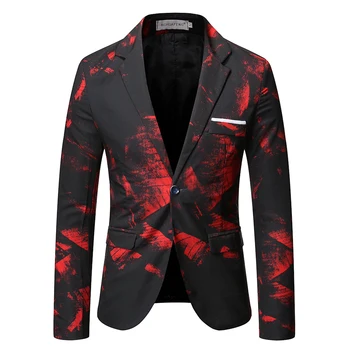 Разпродажба! Мъжки комплекти, костюми за мъже, смокинг на младоженеца, случайни мъжки блейзър, нов мъжки модерен червен празничен мъжки ежедневни тънко сако, палто, костюм 2 бр. < Мъжки дрехи ~ Lopenpyoraliike.fi 11