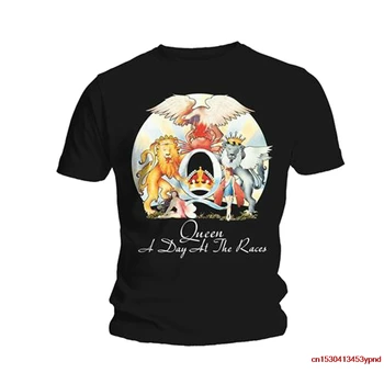 Кралицата Ден на конни надбягвания Фреди Меркюри Рок Оригиналният Тениска Мъжка Тениска мъжка тениска queen tee 1