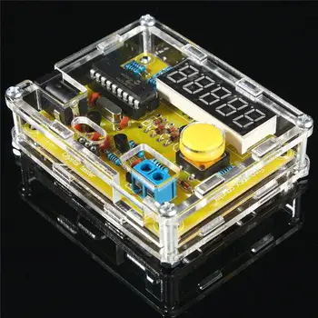 Направи си САМ Kit 1 Hz-50 Mhz Кварцов Генератор, Честотата на Тестер Брояч Метър С Акрилен Корпус Кутия 1