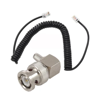 ABGZ-1 бр BNC Plug Правоъгълен Запресоване Радиочестотни коаксиален адаптер Конектор и 1 бр 8-пинов кабел за микрофон на Кабела 1