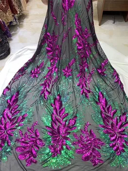 Най-продаваните бродиран тюл завързана кърпа JRB-8.0907 африкански красиви цветя, завързана кърпа за сватбена рокля 1