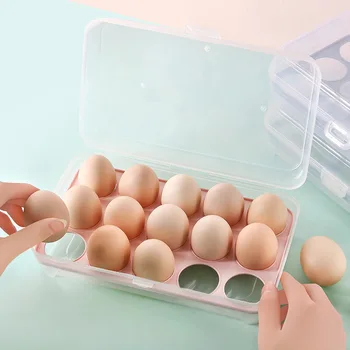 D5 Хладилник Тави За Яйца Пластмасов Държач За Яйца Хладилник Органайзер Контейнер За Съхранение На Хладилника Прозрачен Държач За Яйца За Картонени Кутии За Яйца 1