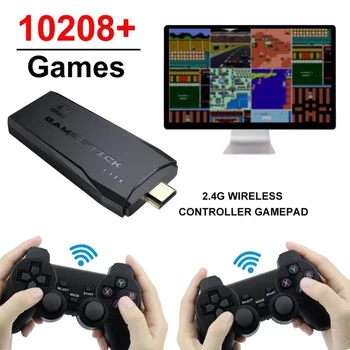 Игрова Конзола 4K HD, 2,4 G, Двойно-Контролер За PS1/FC/ GBA, 10000 Игри, 64 GB, Ретро Мини Преносима Игрова Конзола