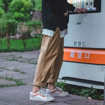 Разпродажба! Панталони-карго мъжки ежедневни панталони летни дишащи красиви универсални ретро японски обикновена дизайнерски панталон Kpop за тийнейджъри Ins нови < Мъжки дрехи ~ Lopenpyoraliike.fi 11