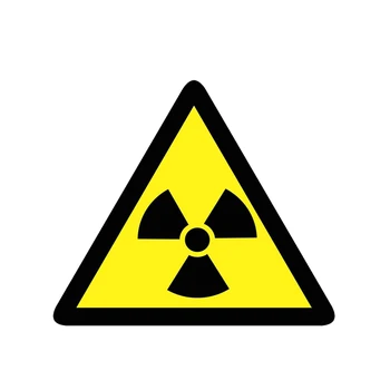 Забавна Опасност от Радиация Риск KK Предупреждение Стикер Светоотражающая Автомобили Стикер PVC 14,4 СМ X 12,5 СМ