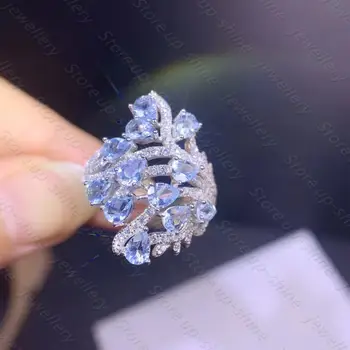 Разпродажба! Аутентичное стерлинговое сребро 925 проба, шокиращата синьо пръстен за полагане Me за жени, за сватба парти, европейски модни бижута < Изискани бижута ~ Lopenpyoraliike.fi 11
