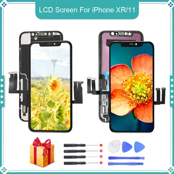 Клас ААА LCD Дисплей За iPhone XR 11 Дисплей С 3D Сензорен екран Дигитайзер, Подмяна на Детайли, Сглобяване, Без Мъртви Пиксели С безплатни Подаръци 1