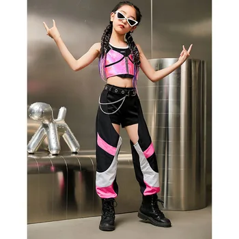 Модерен костюм за изяви за момичета, Комплект за джаз Танци, Улични танци, Модерни Дрехи, 1 юни, Бебешки Дрехи за модно шоу в стил хип-хоп