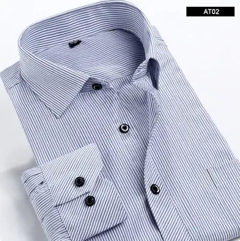 Разпродажба! Пролетната модна марка за мъже приталенная риза, ризи с дълъг ръкав, високо качество, мъжки клетчатая ежедневната мъжка риза, социален плюс размер M-4xl, пълен < Мъжки дрехи ~ Lopenpyoraliike.fi 11