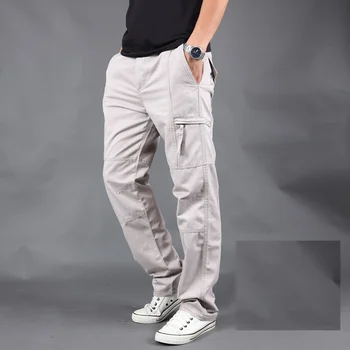 Разпродажба! Гащеризон с множество джобове, мъжки ежедневни панталони, свободни модерни панталони на съвсем малък голям размер, джоггеры, мъжки панталони-карго, градинска < Мъжки дрехи ~ Lopenpyoraliike.fi 11
