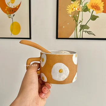 Нередовни Керамични Ръце Балон Чаена Чаша Яйчен Жълтък Скок Дизайн Подарък на Приятелката си Чаша за Чай, Персонализирани Подаръци, Чаши за Кафе Чаша 1