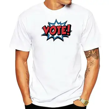 Гласуването в стила на изборния на комикса! Светло синя Тениска за Възрастни