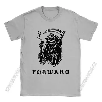 Forward Observations Group Мъжки Тениски От Чист Памук, Реколта Тениска С Кръгло Деколте Death Skeleton Тениска Стилна Елегантна Облекло 1