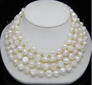 Бижута Перлена Огърлица Гореща Страхотна 9-10 мм Бял цвят Култивирани Нередовен перли на Огърлица 50 